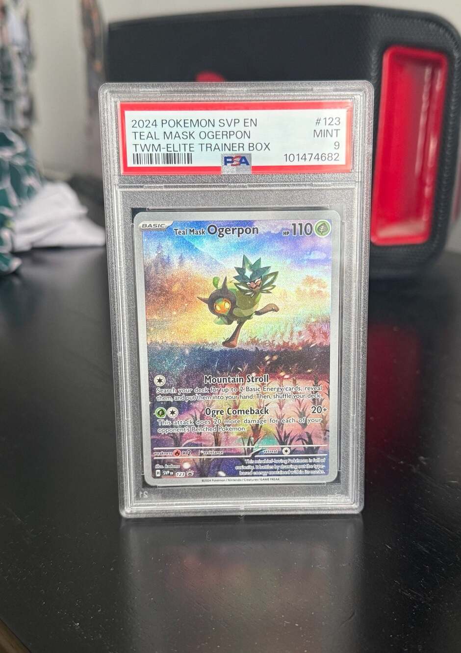 2024 Pokemon SVP EN Teal Mask Ogerpon #123 TWM-Elite Trainer Box PSA 9 Mint